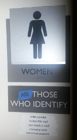 Toilettenschild Women are those who identify